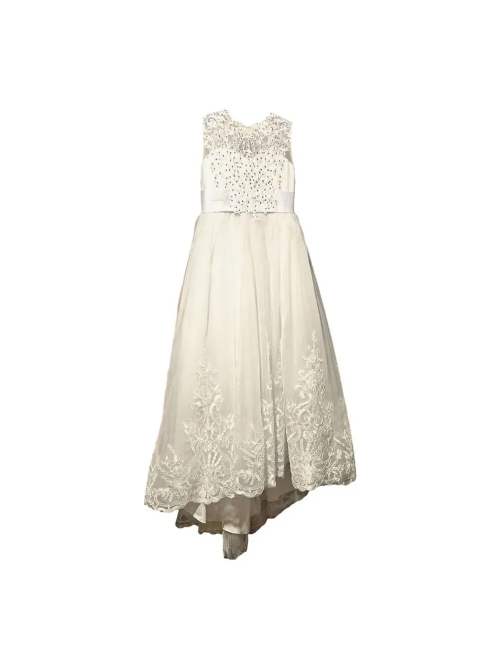 Flower Girl Dress Size 9 White